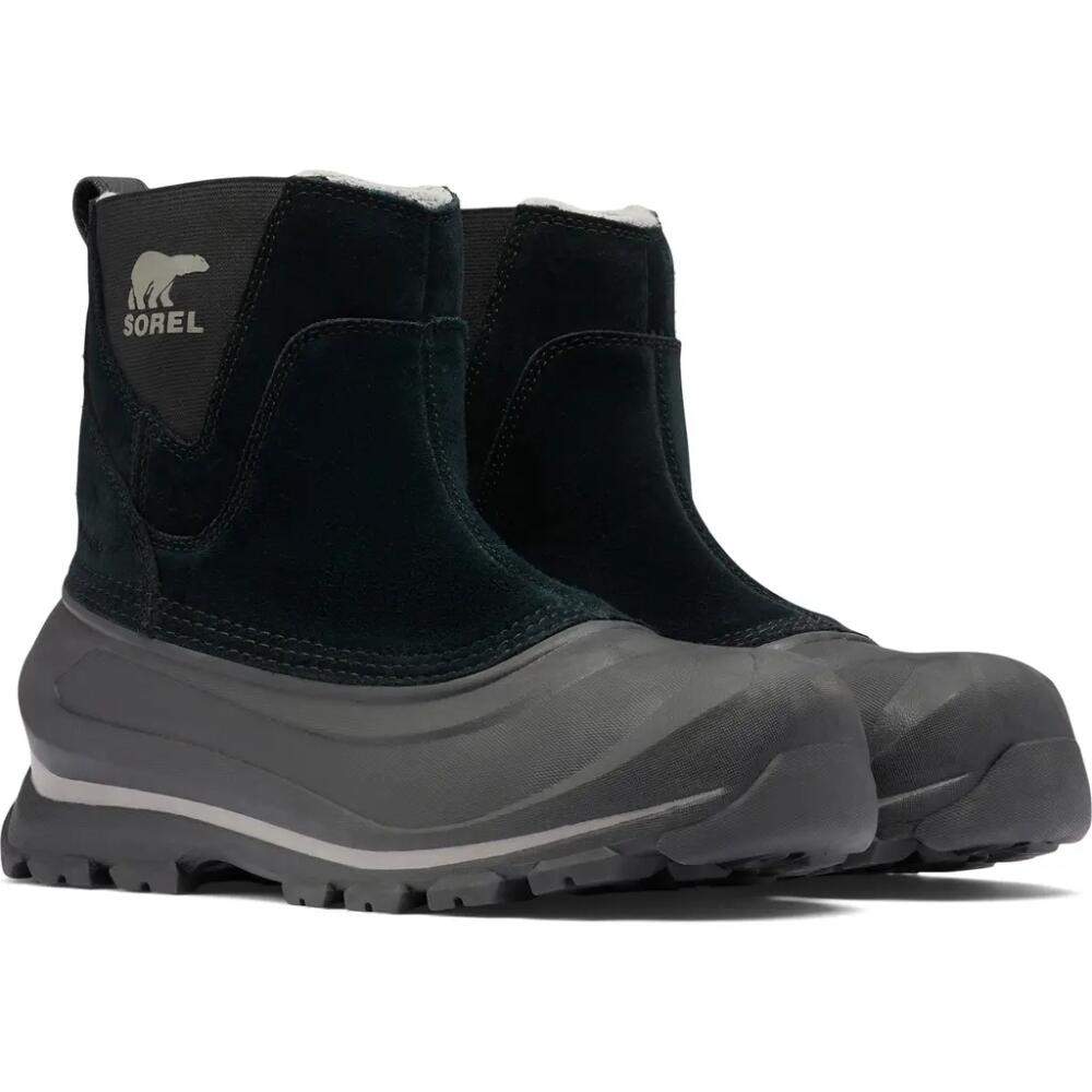 SOREL Buxton Waterproof Pull-On Snow Boot in Black/Quarry Cover