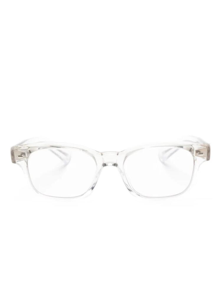 Oliver Peoples transparent rectangle-frame glasses - White Cover