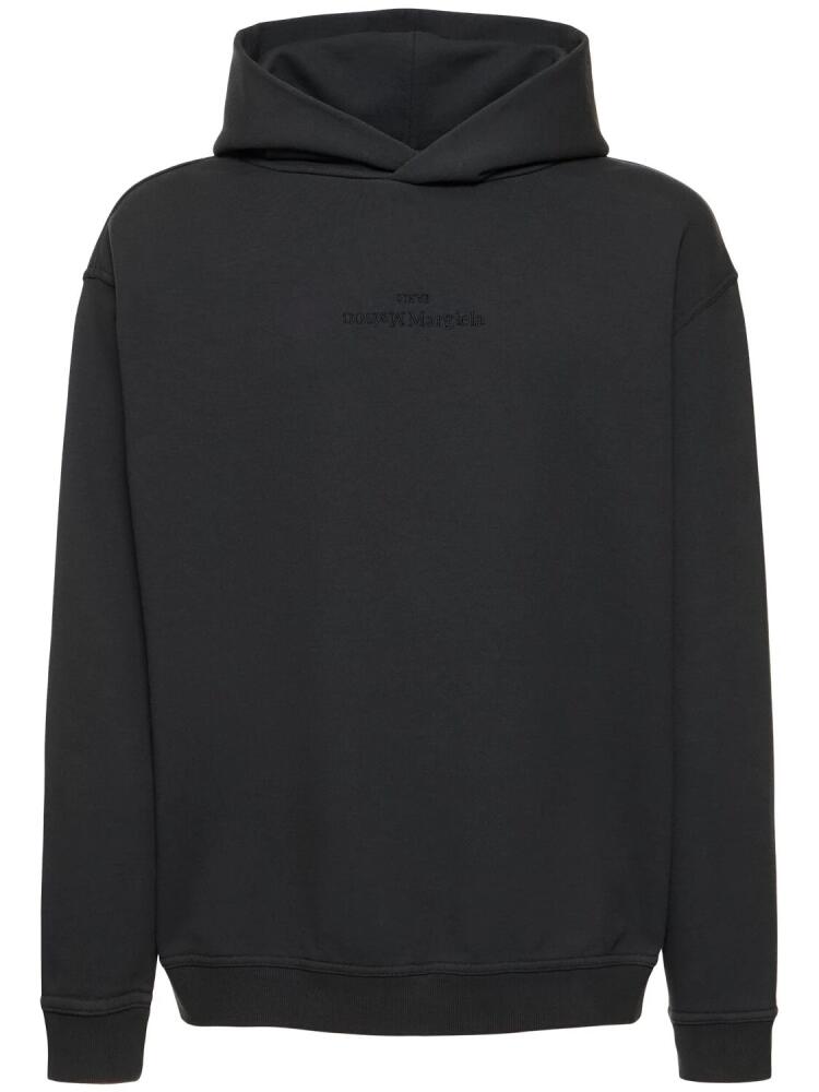 MAISON MARGIELA Logo Cotton Jersey Hoodie Cover