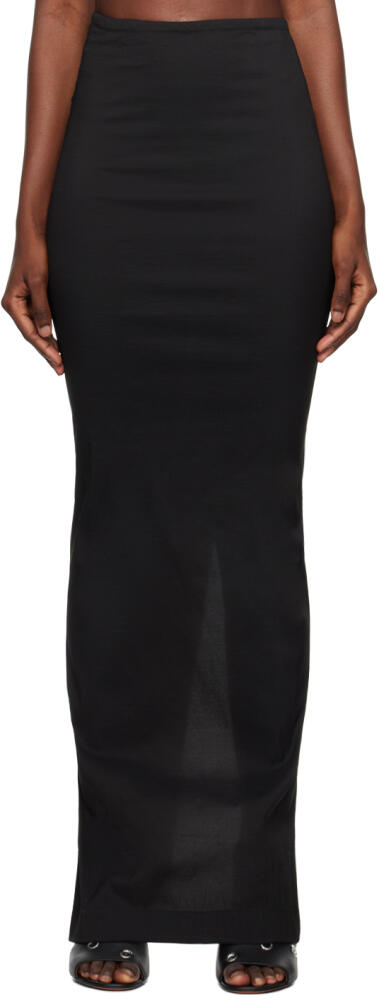 ALAÏA Black Vented Maxi Skirt Cover