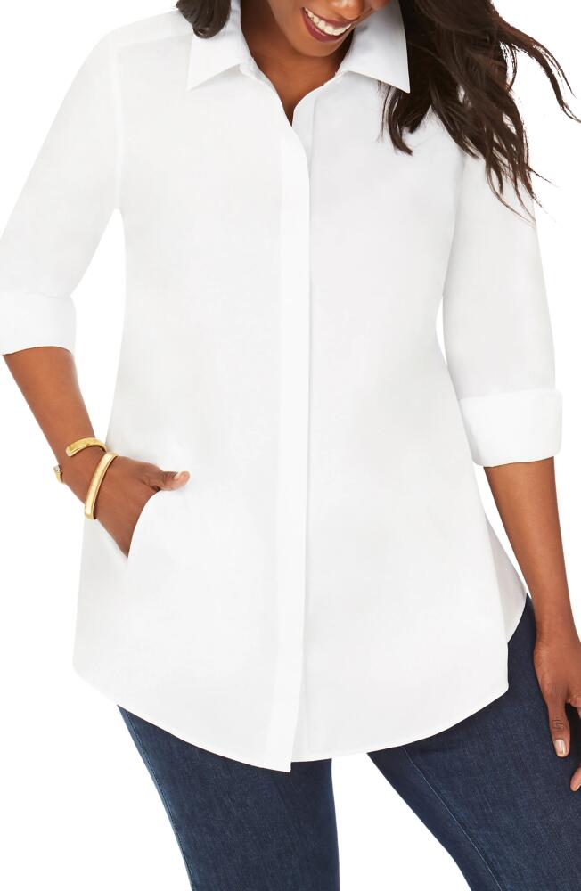 Foxcroft Cici Tunic Blouse in White Cover