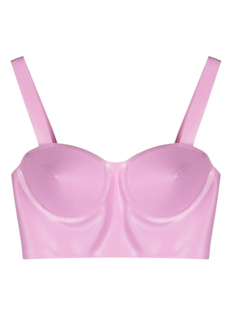 Maison Margiela latex balconette bra - Pink Cover