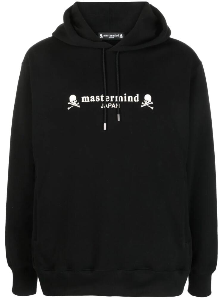 Mastermind Japan logo-print cotton drawstring hoodie - Black Cover