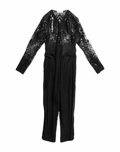 Pucci Woman Jumpsuit Black Polyamide, Silk Cover