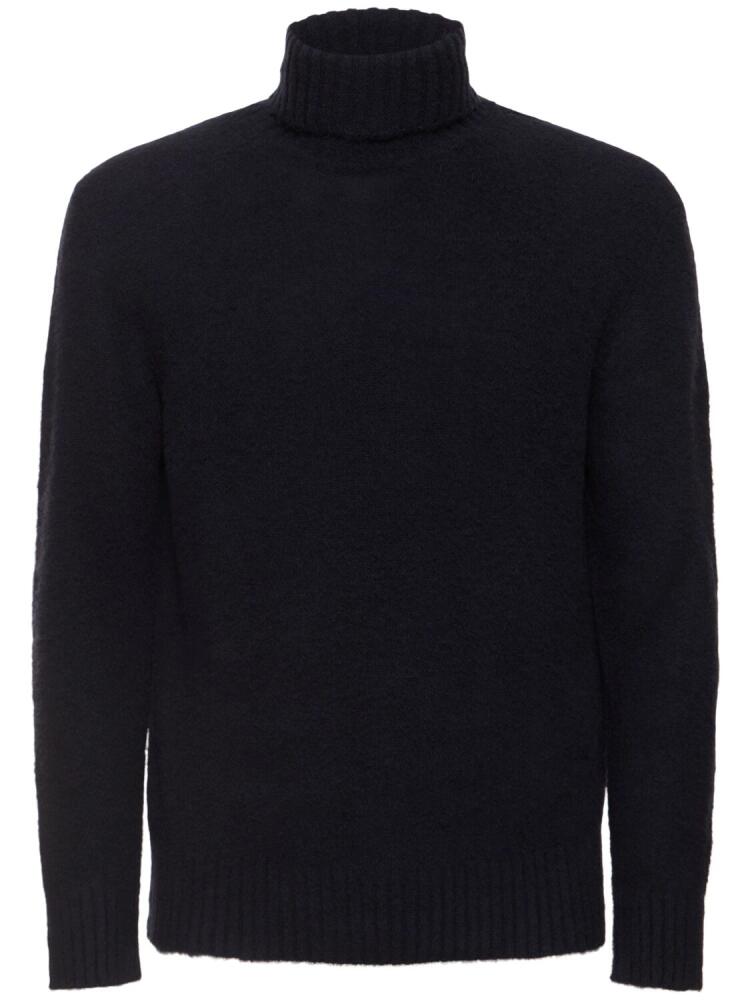 PIACENZA CASHMERE Wool Knit Turtleneck Sweater Cover