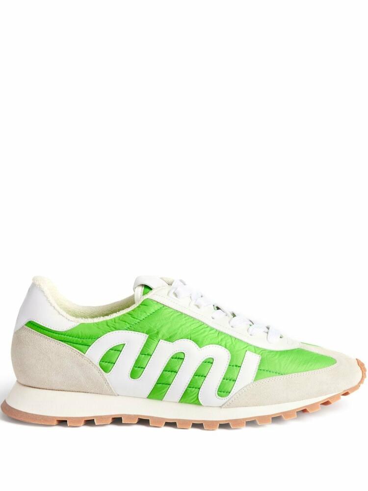 AMI Paris logo-patch panelled low-top sneakers - White Cover