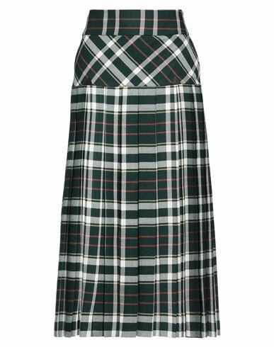 Dsquared2 Woman Midi skirt Green Wool, Cotton Cover