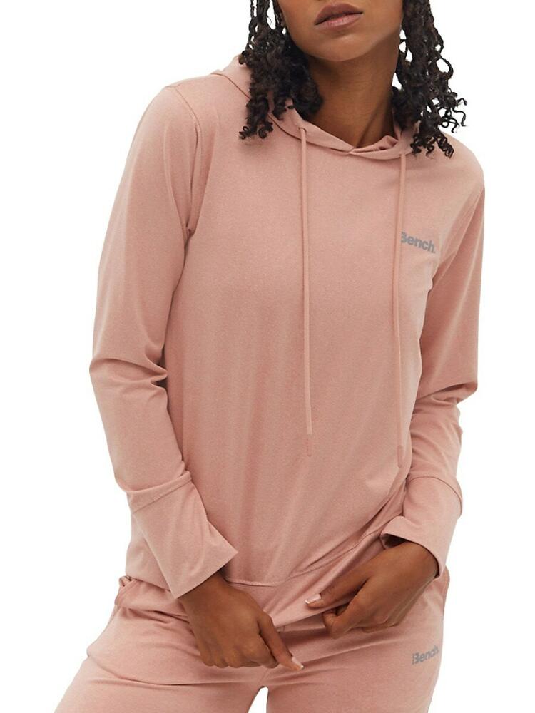 Bench. Women's Logo Drawstring Hoodie - Lotus Pink Heather Cover