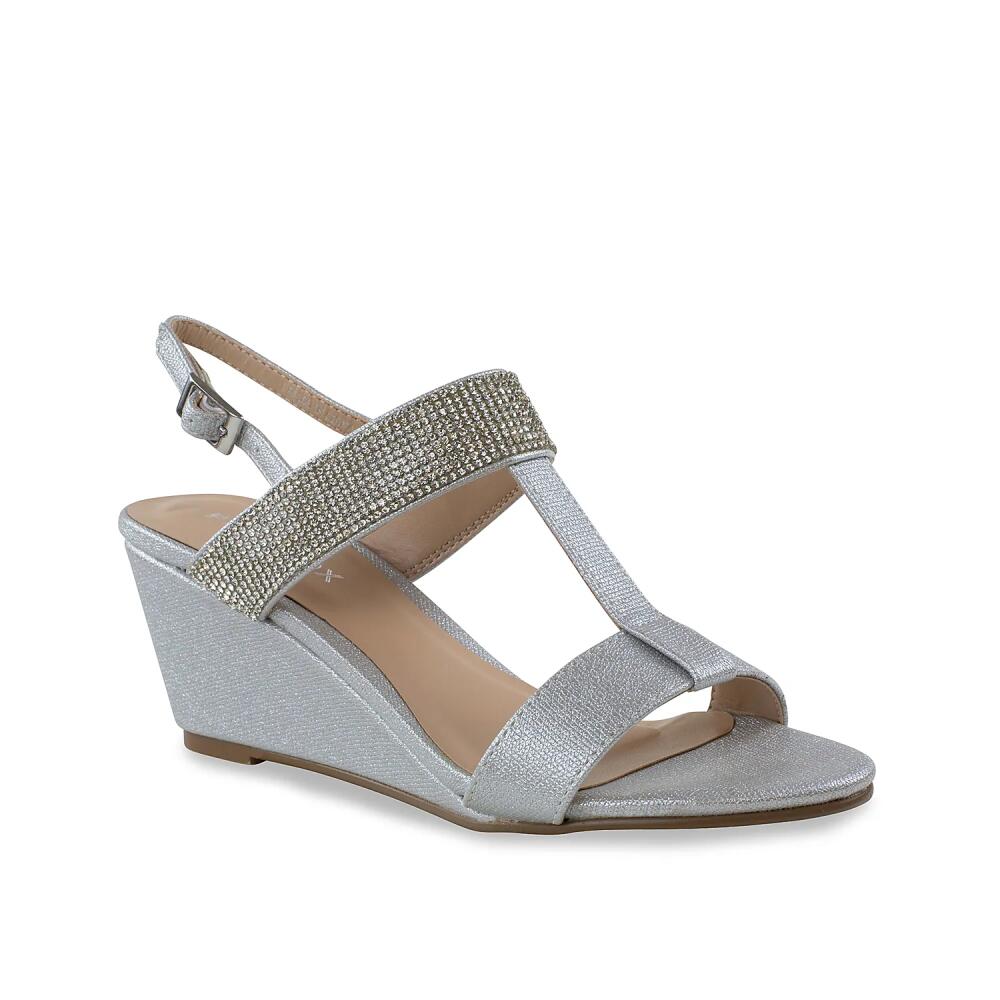 Paradox London Jacey Wedge Sandal | Women's | Silver Metallic Cover