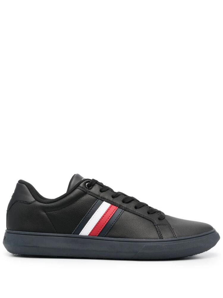 Tommy Hilfiger Corporate logo-stripe sneakers - Black Cover