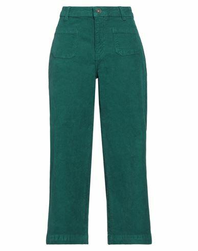 Ottod'ame Woman Pants Deep jade Cotton, Elastane Cover