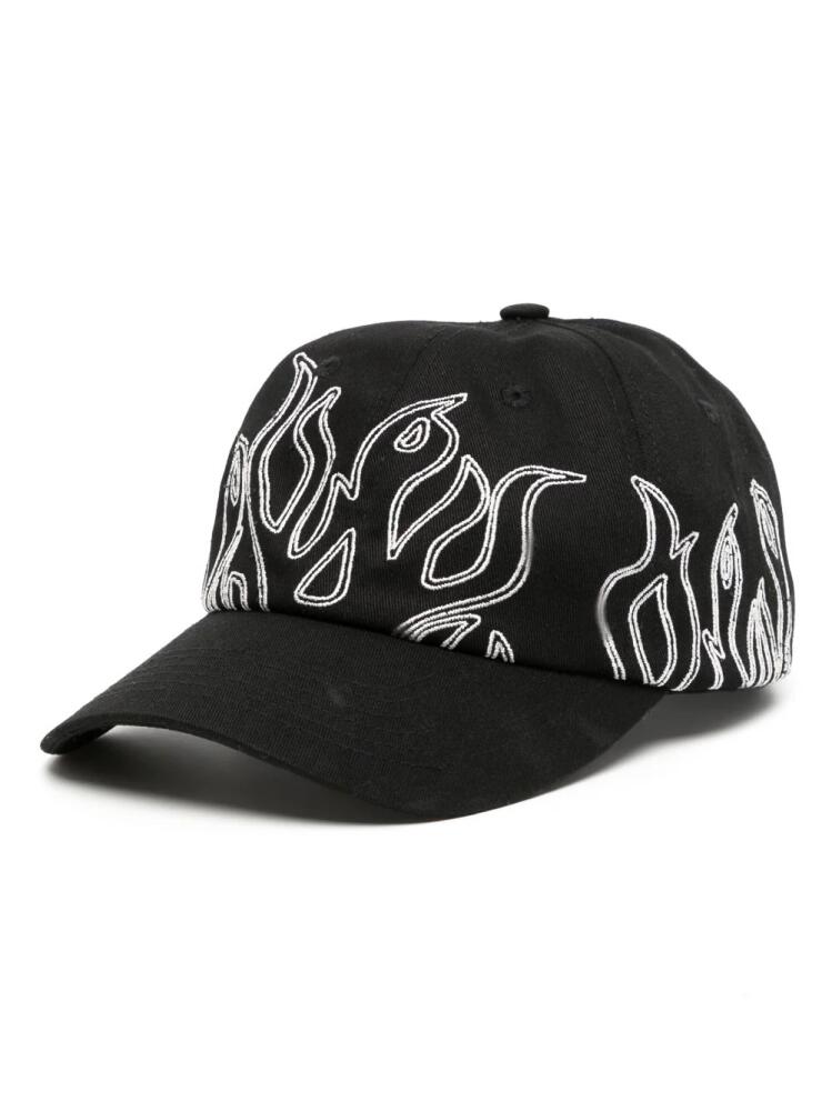 Haculla flame-print cotton baseball cap - Black Cover