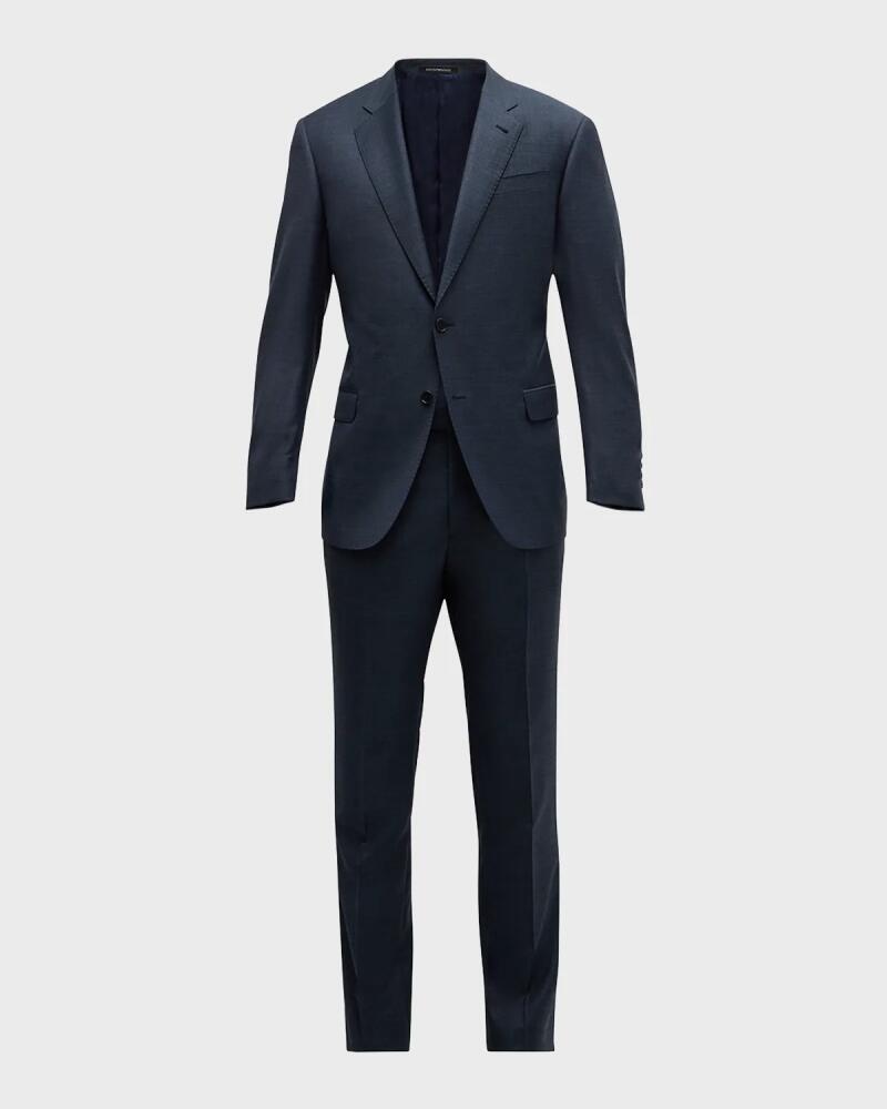 Emporio Armani Men's Melange Wool-Blend Suit Cover