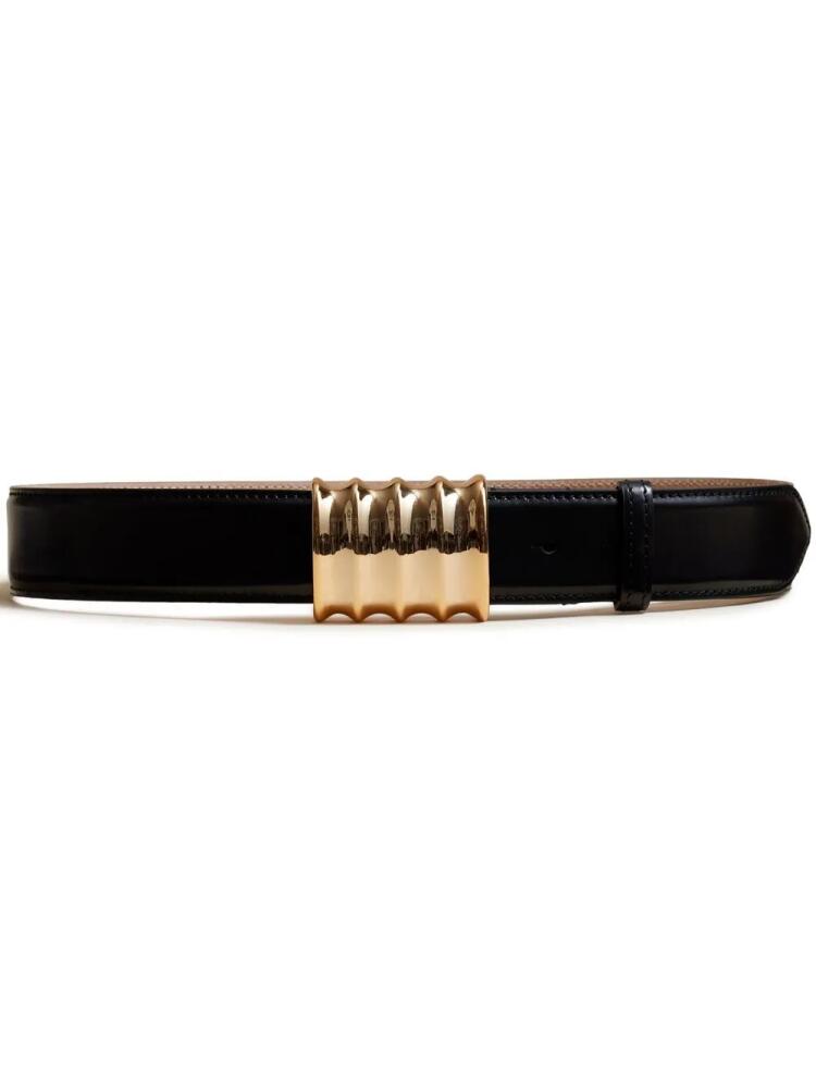 KHAITE The Medium Julius leather belt - Black Cover