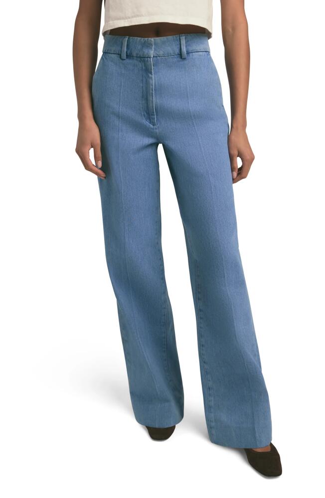 Favorite Daughter The Fiona High Waist Wide Leg Trouser Jeans in Seaport Cover