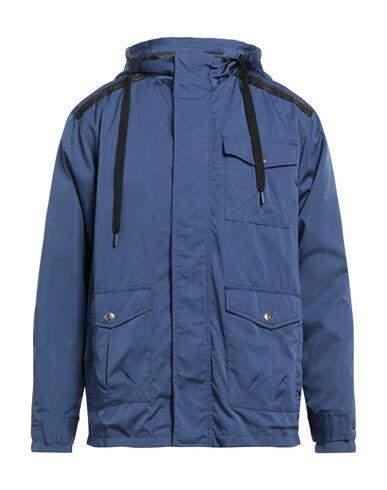 John Richmond Man Jacket Blue Polyester Cover