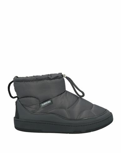 Lanvin Man Ankle boots Steel grey Polyamide, Polyurethane, Polyester, Calfskin, Viscose Cover