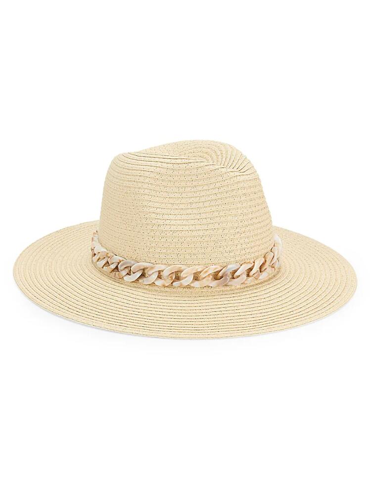 Vince Camuto Women's Chunky Tort Paper Panama Hat - Light Natural Cover