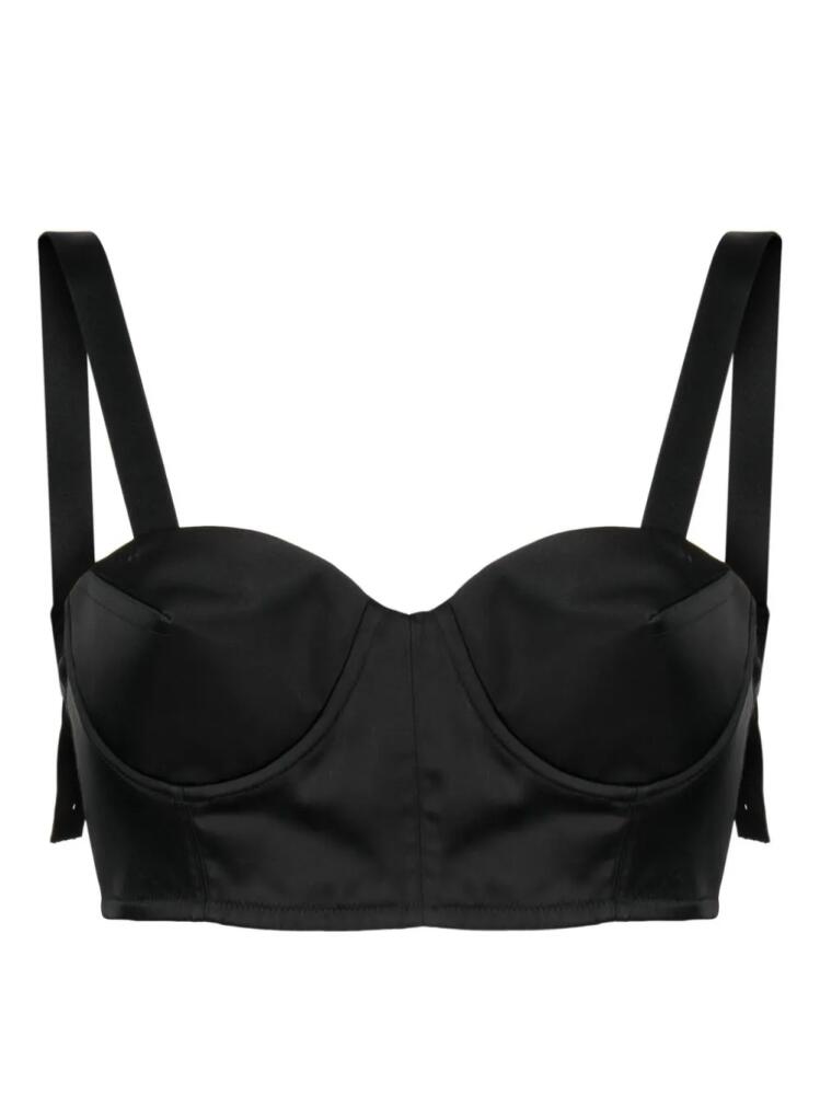 Maison Margiela satin balconette bra - Black Cover