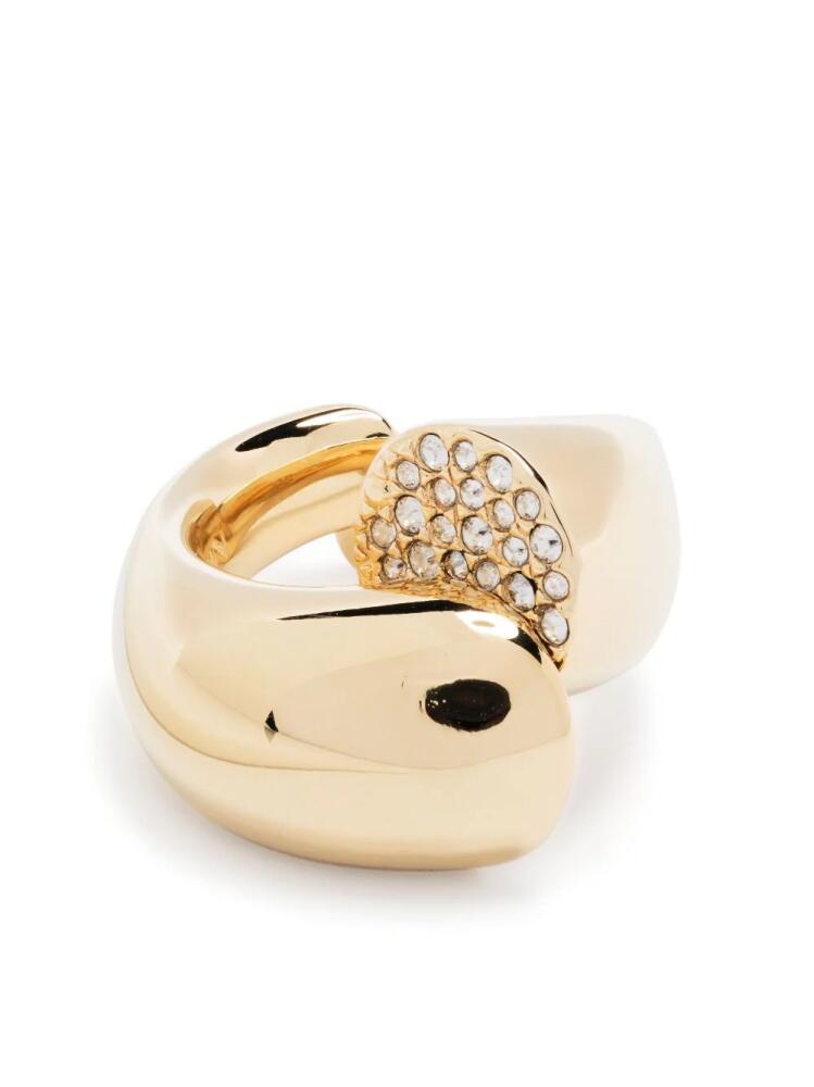 Lanvin Sequence rhinestone-embellished ring - Gold Cover