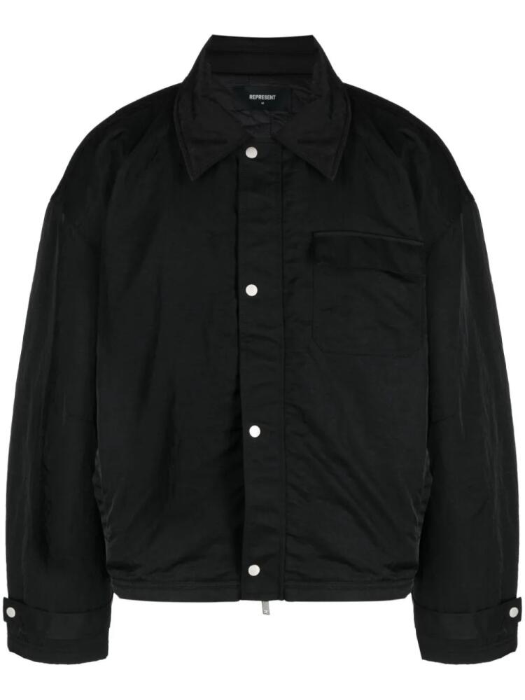 Represent long-sleeve shirt jacket - Black Cover