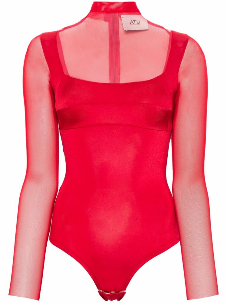 Atu Body Couture mesh-panelling bodysuit - Red Cover