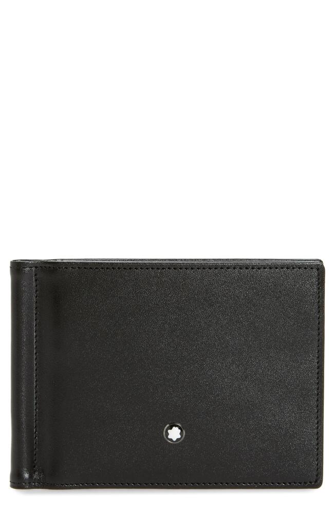 Montblanc Leather Money Clip Wallet in Black Cover