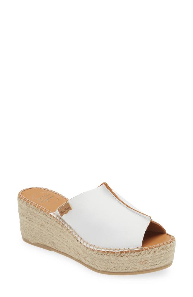 Toni Pons Ivonne Espadrille Platform Wedge Slide Sandal in Blanc/white Cover