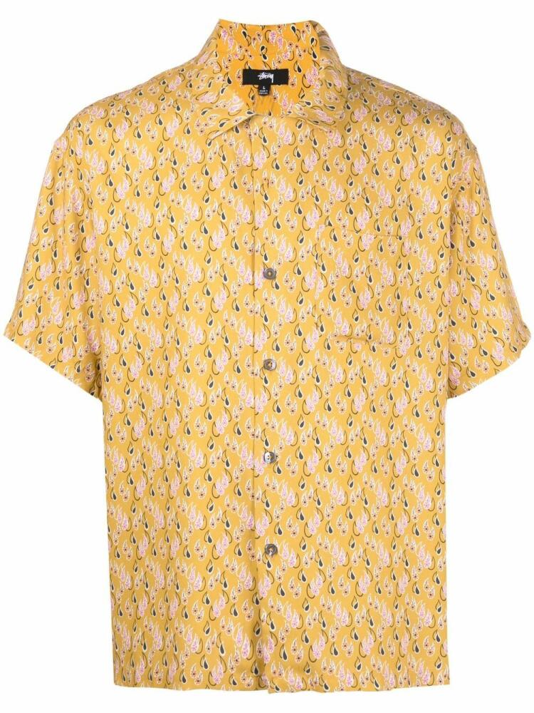 Stüssy paisley short-sleeve shirt - Yellow Cover