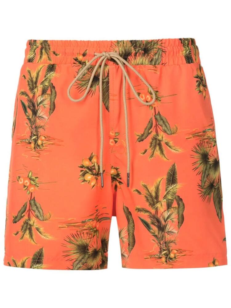 Lygia & Nanny leaf-print swimming shorts - Orange Cover