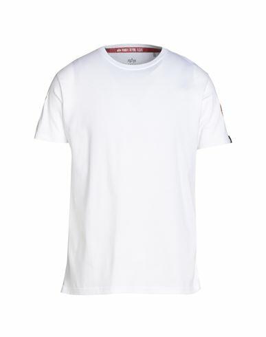 Alpha Industries Man T-shirt White Cotton Cover