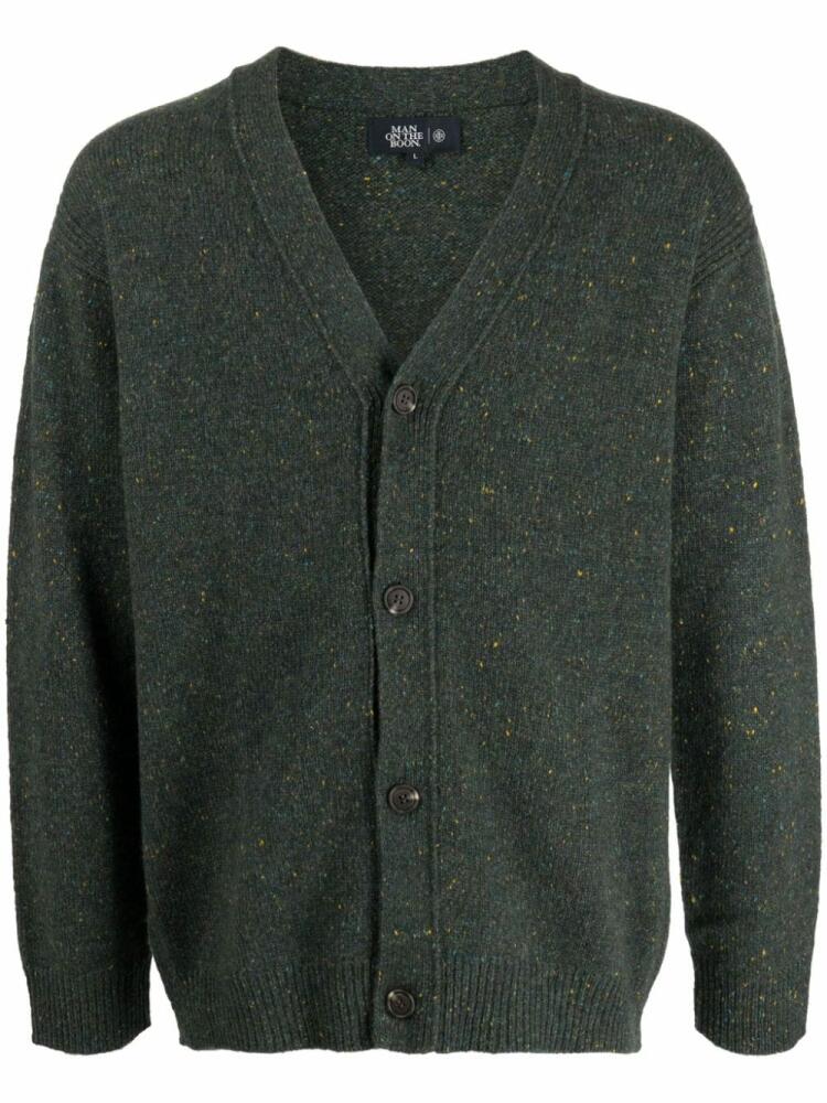 Man On The Boon. V-neck button-up cardigan - Green Cover