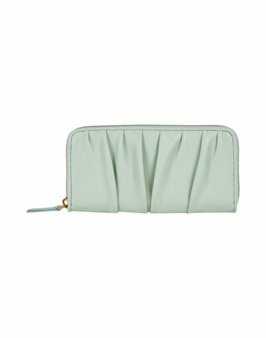 Les Visionnaires Julie Silky Leather Woman Wallet Light green Lambskin Cover