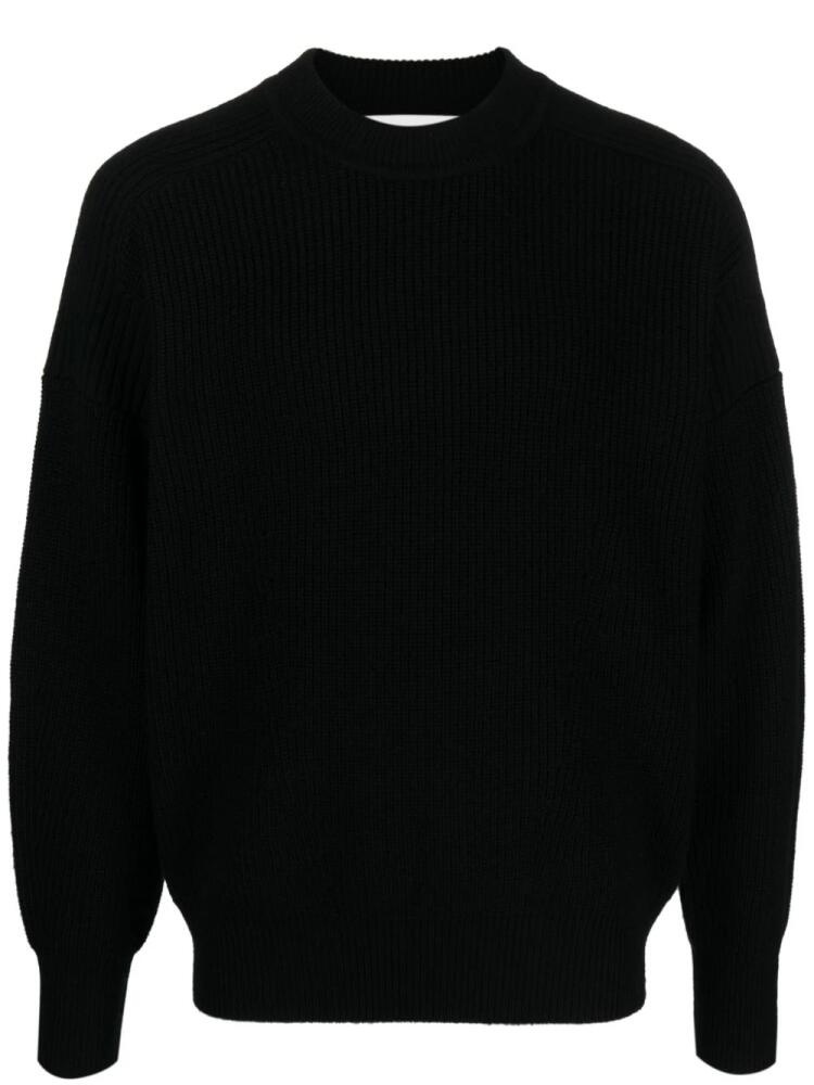 MARANT ribbed-knit merino-wool jumper - Black Cover