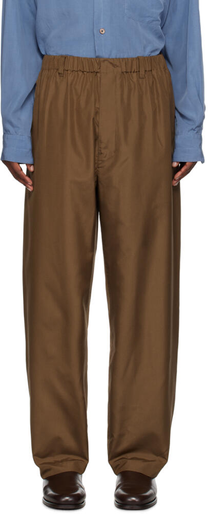 LEMAIRE Brown Relaxed Trousers Cover