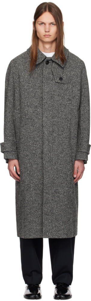 Solid Homme Gray Plaque Coat Cover