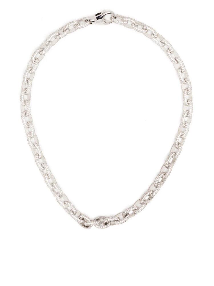 DARKAI crystal-embellished curb chain necklace - Silver Cover