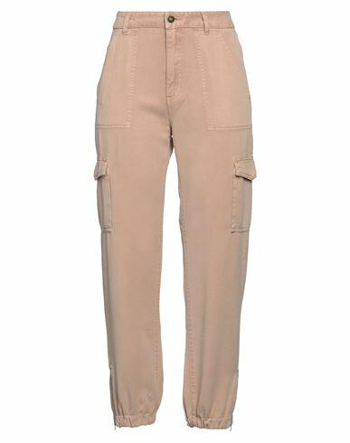 Guess Woman Pants Sand Tencel Cover