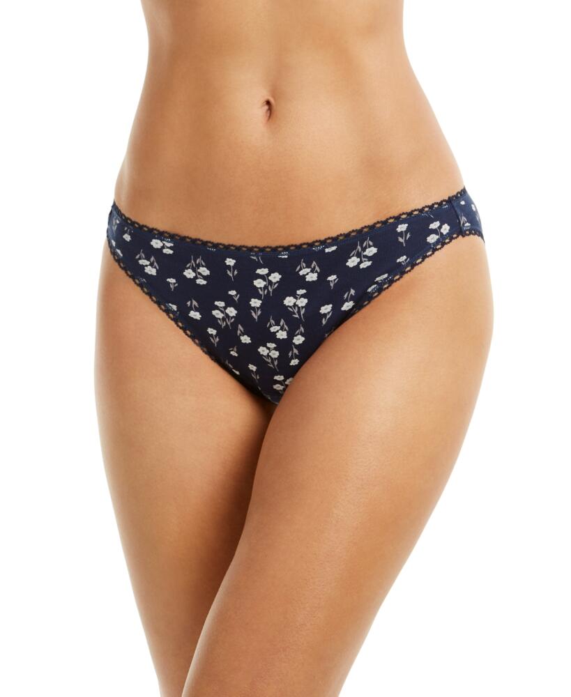 Charter Club Women's Everyday Cotton Bikini Underwear, Created for Macy's - Nautical Navy Cover