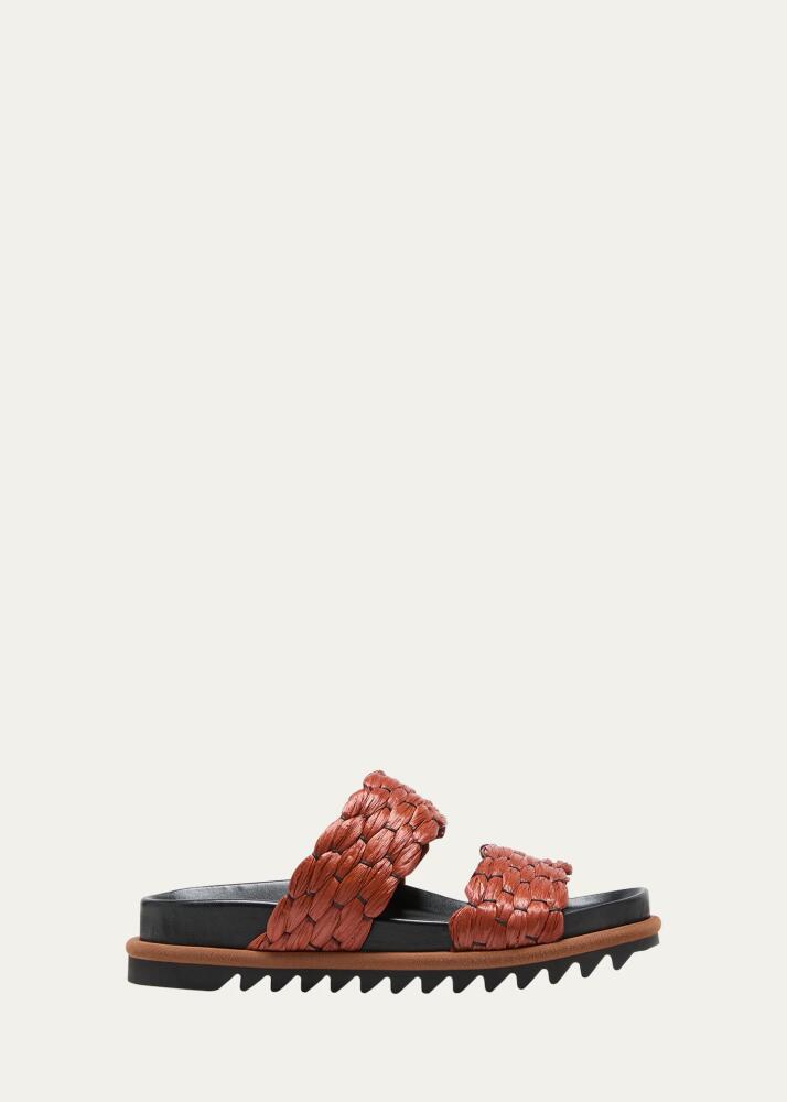 Dries Van Noten Woven Raffia Dual-Band Comfort Sandals Cover