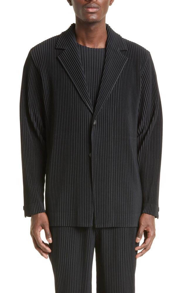 Homme Plissé Issey Miyake Pleated Sport Coat in 15-Black Cover