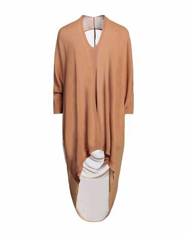 Masnada Woman Sweater Camel Cotton, Silk Cover