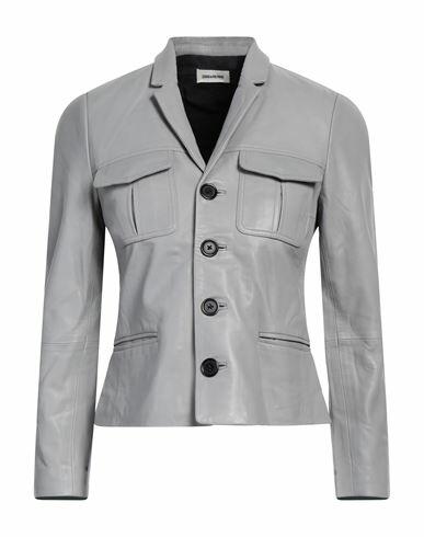 Zadig & voltaire Woman Jacket Grey Lambskin Cover