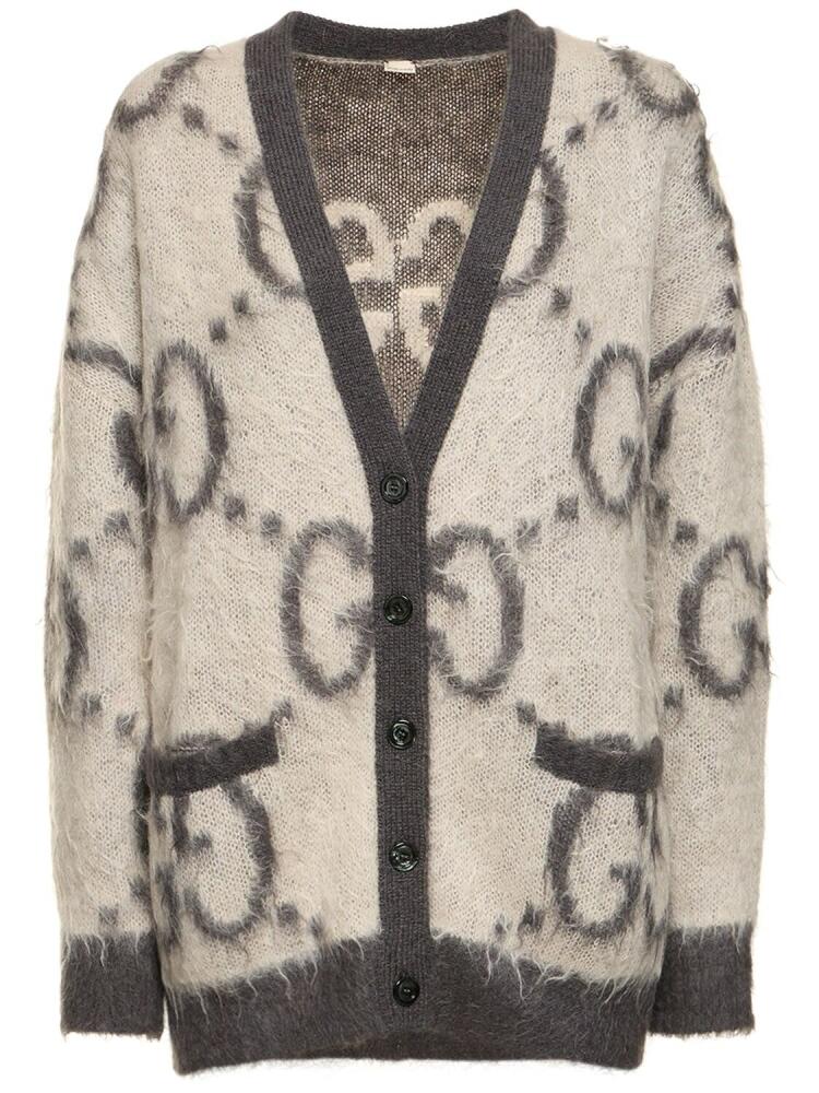 GUCCI Reversible Gg Mohair Blend Cardigan Cover