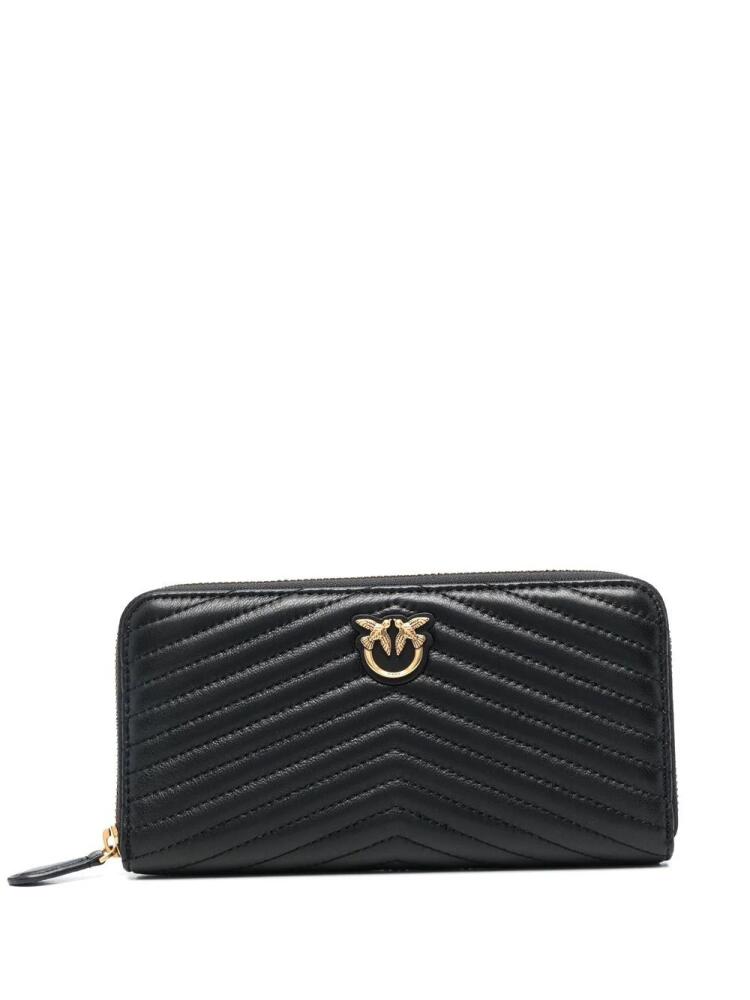 PINKO chevron-quilted zipped purse - Black Cover