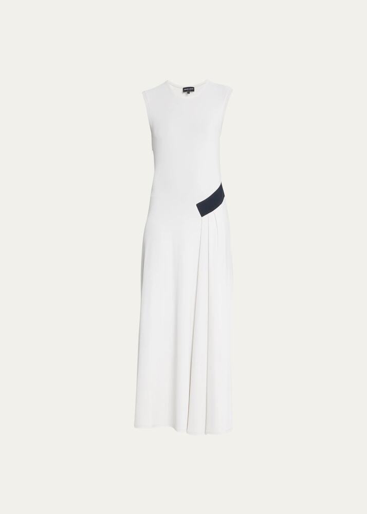 Giorgio Armani Maxi Dress w/ Colorblock Hip Detail Cover