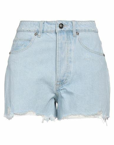 John Richmond Woman Denim shorts Blue Cotton Cover