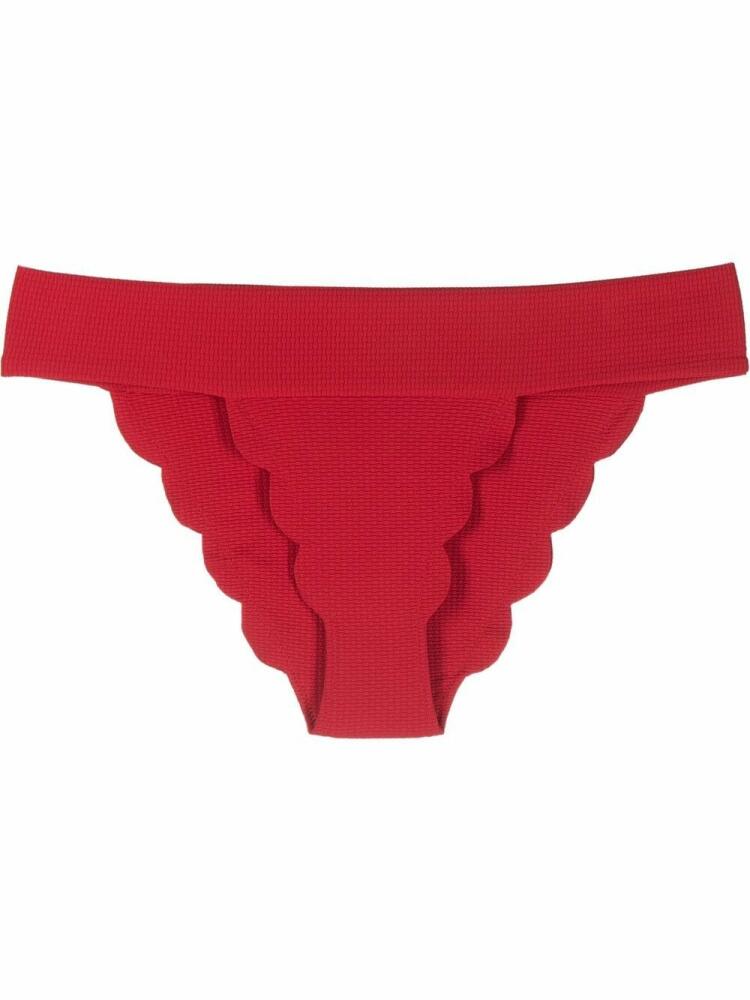 Marysia scalloped edge bikini bottoms - Red Cover