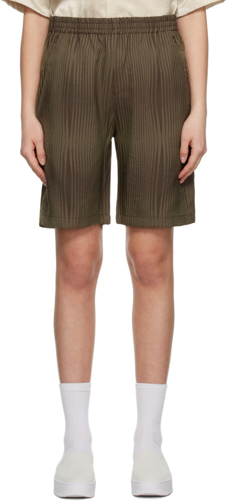 NEEDLES Brown Striped Shorts Cover