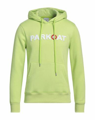 Parkoat Man Sweatshirt Acid green Cotton, Polyester Cover